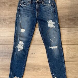 MOTHER The Sinner Jeans 25 Ice Cream You Scream Distressed Raw Hem